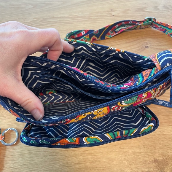 Vera Bradley paisley crossbody purse bundle pouch checkbook cover and lanyard - Picture 6 of 8